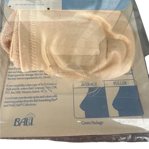 NEW Bali Double Support‎ Bra 36C #3820 Beige Seamless Stretch Dead stock Lot 2 - Picture 4 of 4